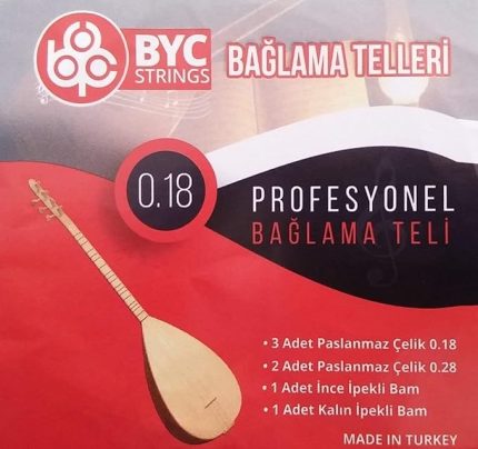 Joes BYC18 Kısa Sap Bağlama Teli Takım Profesyonel 0.18 Kısa Sap Saz Teli