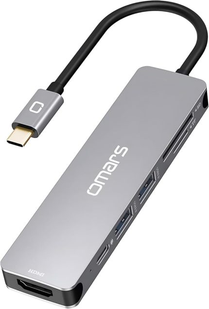 6 Port Type-C USB 3.1 PD 4K HDMI Video Transferi SD/TF Kart Uyumlu Hub Dönüştürücü Adaptör