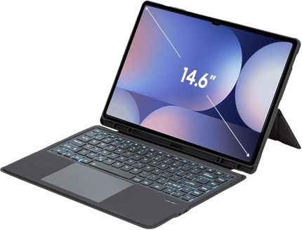 Tab S10 Ultra/S9 Ultra/S8 Ultra 14.6inç için ile Uyumlu Magic Keyboard Işıklı Mag Touchpad Blutooth Işıklı Standlı Klavyeli Kılıfı
