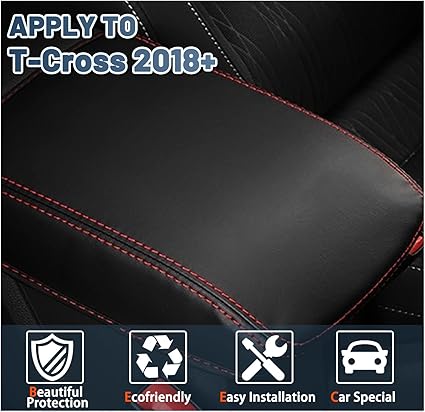 VW T-Cross 2018-2024 ile uyumlu orta kol dayanağı kılıfı, orta konsol, kolçak kılıfı, kolçaklar kılıfı, T Cross orta konsol, kolçak, kutu, orta kol dayanağı kılıfı, T Cross aksesuarı - Görsel 3