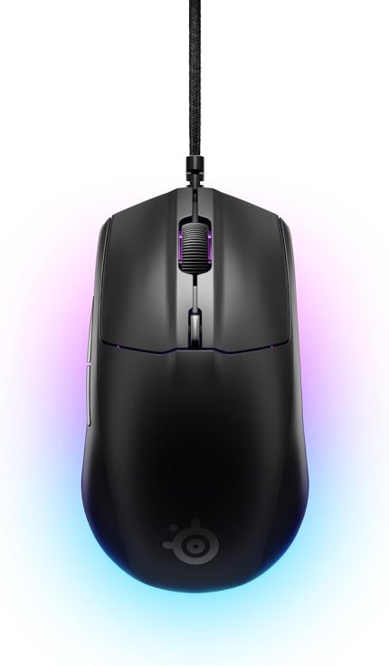 Rival 3 Gen 2 RGB Gaming Mouse - 8500 DPI TrueMove Core Optik Sensör - 60 Milyon Tıklama Dayanıklılığı - 77g Hafif Tasarım - Siyah
