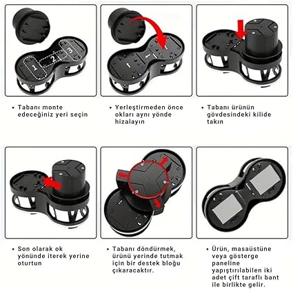 İki Gözlü Oto Bardak Tutucu Bardak Çoğaltıcı Torpido Üzeri Bardak Tutucu Araç Bardaklık İçecek Tutucu - Görsel 5