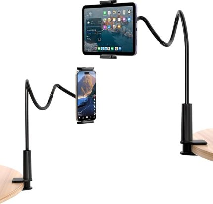 90 CM Akrobat Esnek Tablet ve Telefon Tutucu Stand Siyah