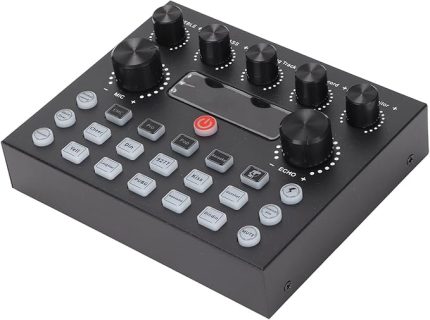 Mikser, Stream Güverte Ses Arabirimi 48kHz Mikseri Çift Kanallı Fiş Ve Dinamik Mikrofon Için USB Canlı Kartı, Canlı Kartı