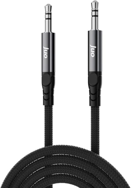 Stereo 3.5mm TRS Jack Örgülü Aux Ses Kablosu 1 Metre