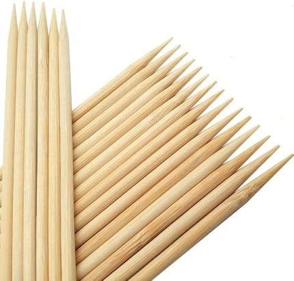 Marifetlerim - Ahşap Bambu Çöp Şiş Çubuğu Çapı:5 mm Boyu:30 cm