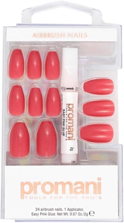 Promani Takma Tırnak Seti PR-5655 Gül Pembe 1 Paket (1 x 1 Adet)