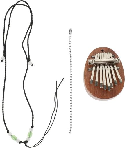 3 Takım 8 Mini Kabalin Ahşap Duvar Panelleri Mini Kalimba Kolye Oyuncak Parmak Piyanosu 8 Tuşlu Başparmak Piyano Mini Kalimba Piyano Akort Başparmak Piyano Kordon Süslemek