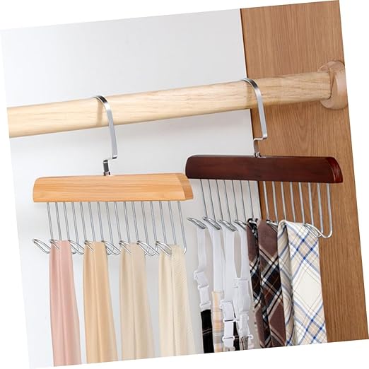 Home Ahşap Sütyen Askısı,Kravat,Ceket,Kemer Ve Sütyen İçin Dolap İçi Ahşap Düzenleyici Askı (2 Adet) - Görsel 3