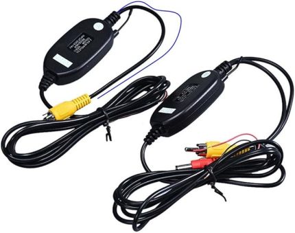 Kablosuz Renkli Video Verici ve RCA Reveiver Verici Alıcısı, Otomobil Geri Görüş Kamerası Ön Kamera için (Kablosuz Kablosuz Verici/Alıcı) (Tip A = Mavi Ters Kablolu)