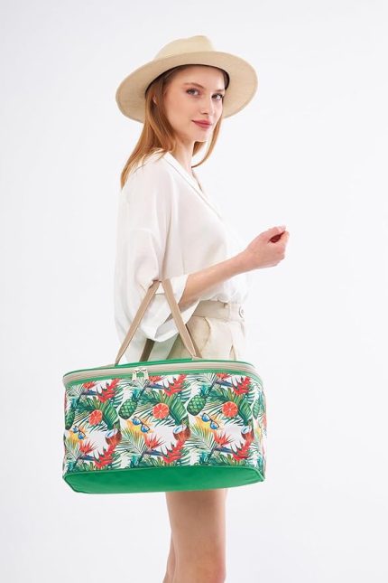 22 Litre Mavi Piknik/kamp Çantası Sepeti. Termal Termos Çanta (SICAK-SOĞUK KORUMA SAĞLAR) Yeşil