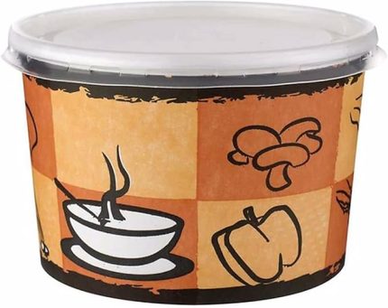 ÇORBA KASESİ KARTON ÇORBA KASESİ KAPAKLI (25'Adet