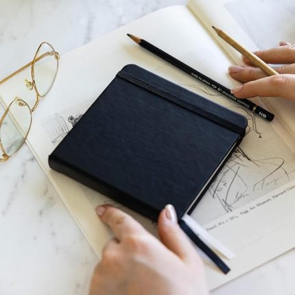 cm Sert Kapak 80 Yaprak 140 gr. Eskiz Defteri - Sketch Book - Siyah