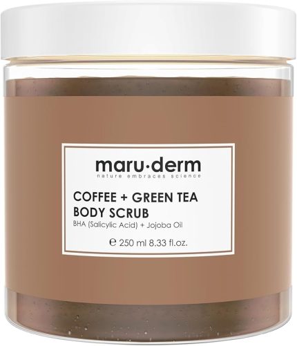 Kahve ve Yeşil Çay Özlü Vücut Peelingi BHA Jojoba Yağı 250 ml