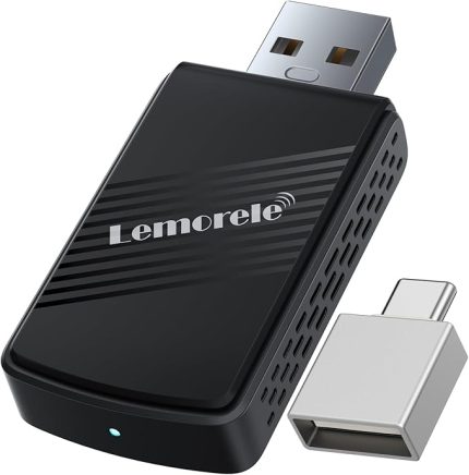 Kablosuz Oto ve Carplay Adaptörü, Kablosuz 2'si 1 Arada Çubuk Kablolu Otomatik/Carplay'den Kablosuz Arabalara Dönüştürme AA ve Carplay, USB C/A,