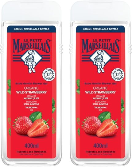 Petit Marseillais LPM Duş Jeli Akdeniz Çileği 400 ml 1+1 Set