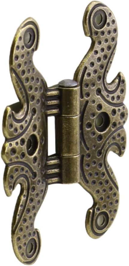 Mobilya Dolap Kapak Hobi Menteşesi Metal Kelebek Menteşe Büyük Antik Sarı 4 ADET