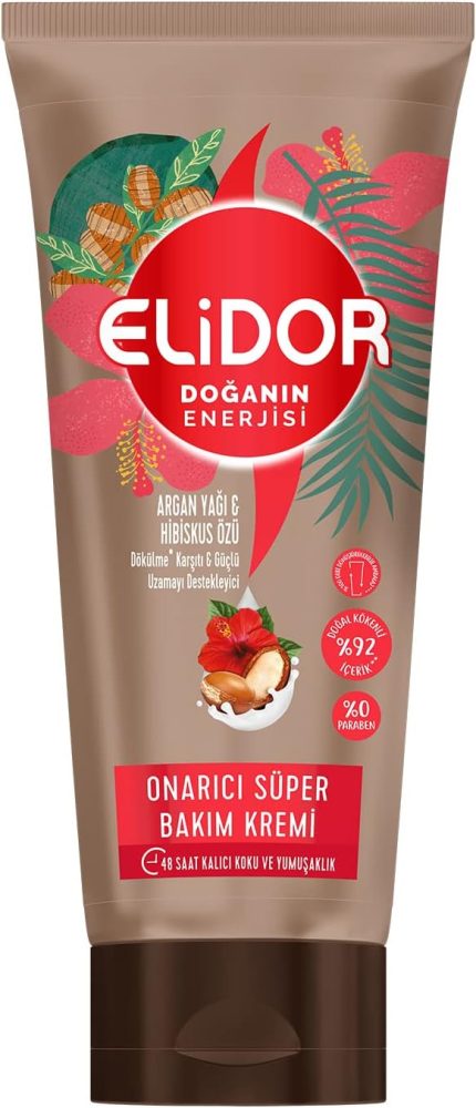 Doğanın Enerjisi Onarıcı Süper Saç Bakım Kremi Argan Yağı ve Hibiskus Özü Dökülme Karşıtı ve Güçlü Uzamayı Destekleyici (170 ml)