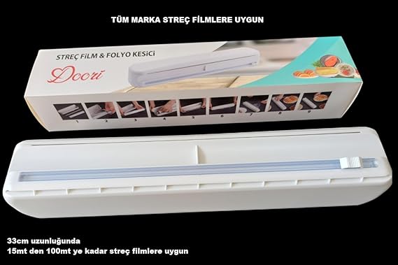 Streç Film ve Aluminyum Folyo Kesme Streç Film Kesici Vakum Sabitlemeli Streç Film Kesim Kutusu - Görsel 4