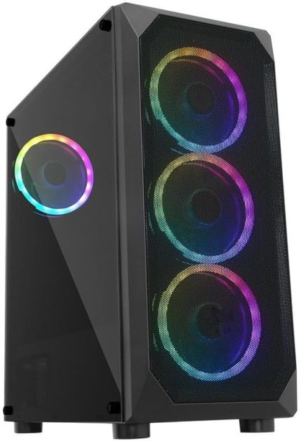 XMESH 4x120mm Rainbow Fan Oyuncu Kasa
