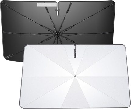 PIN Yüksek Performanslı Araba Güneşliği Cam Elyaf Araba Şemsiyesi Renault Austral 2023-2025 ile Uyumlu Araba Şemsiyesi Güneş Şemsiyesi Katlanabilir UV Koruması