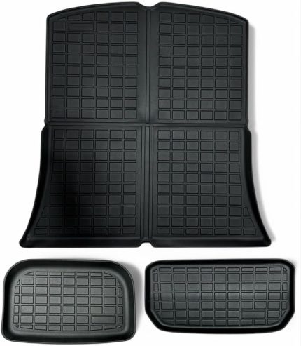 Set Li Parts Tesla Model Y 3D Havuzlu Bagaj Paspas Seti, TPE Malzeme Kokusuz Kırılmaz Su Geçirmez Uzun Ömürlü