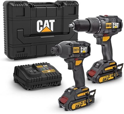 DX12K 18Volt/2.0Ah Li-ion Çift Akülü Kömürsüz Profesyonel Şarjlı Darbeli Matkap + DX71 Kömürsüz Darbeli Tornavida Kombo Set