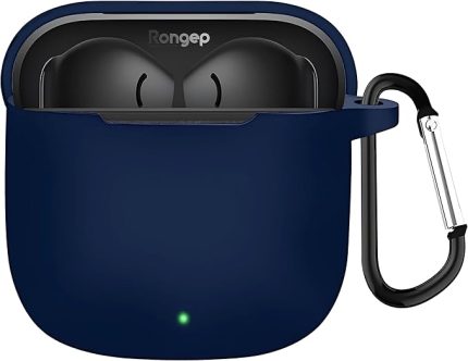 Huawei FreeBuds SE 3 için Kulaklık Kılıfı Extra Kalın Yapılı 360° Koruma Sağlayan Toz Koruma Tıpalı Darbelere Karşı Dirençli Taşıma Askılı Silikon Koruyucu (Lacivert)