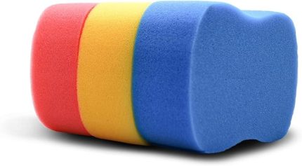 Yıkama Süngeri - 3'lü Set - Sarı-Pembe-Mavi Büyük Çok Amaçlı Temizlik Süngerleri, 2.4 inç Kalın Sünger Scrubber Kit, Bulaşık Süngerleri, Fayans, Bisiklet, Tekne, Mutfak, Banyo, Ev Temizliği için Kolay Tutma Süngeri,yıkama süngeri araba araç yıkama süngeri bebek yıkama süngeri oto yıkama süngeri yüz yıkama süngeri araba yıkama süngeri saplı hasta yıkama süngeri