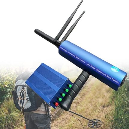 Metal Dedektörü, Yüksek Doğruluklu Ayarlanabilir Metal Bulucu Tarayıcı, Uzun Menzilli Altın Derinlik Arama Dedektörü, 20M Muayene Derinliği, Altın Gümüş Bakır Için(Blue)