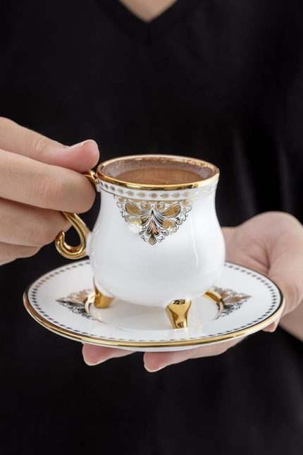 Hemera 6 Kişilik Porselen Kahve Fincanı Takımı