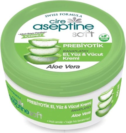 ASEPTİNE Soft Prebiyotik Aloe Vera El, Yüz ve Vücut Kremi 200 ml