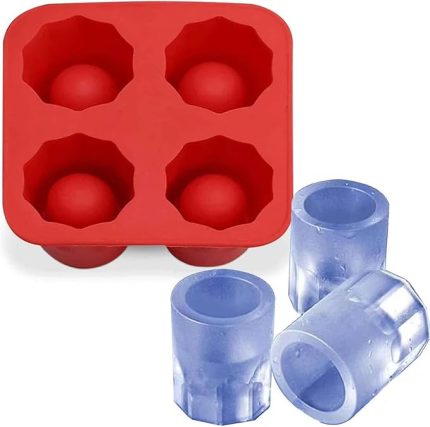 Chef Eysigo Shot Bardak Buz Kalıbı, 4lü, Silikon, Kırmızı, 14611.EYS-BS004