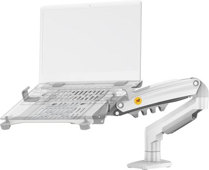 Bayou Nb F80-FP Amortisörlü 10"-17" Laptop Standı (Beyaz)