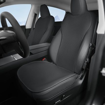 Tesla Model Y Ardıç (Launch) Koltuk Minderi için Ön Koltuk Kılıfı - Tesla'nın Koltuklarını Korur - Tesla Model 3/Y/X/S 2017-2025 Aksesuarları için Araba Koltuğu Alt Koruyucu, Siyah