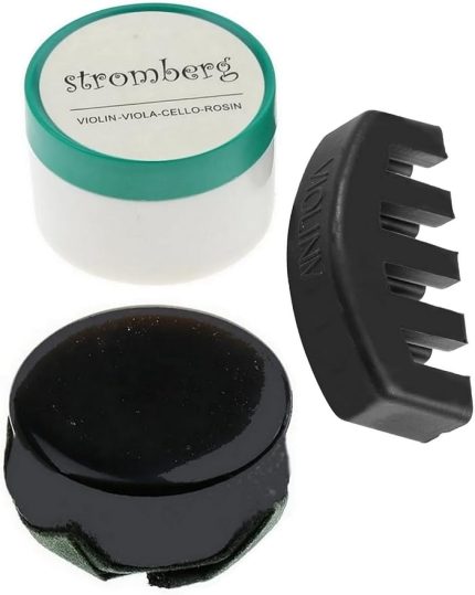 Keman Reçinesi + Kauçuk Keman Susturucusu Dark Yuvarlak Kapaklı Reçine
