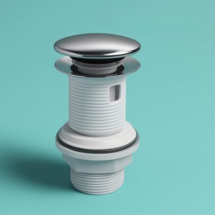 Lavabo Sifonu – Paslanmaz Çelik Kapaklı, Dayanıklı Plastik Gövde, Kolay Montaj ve Standart Uyumlu Tasarım