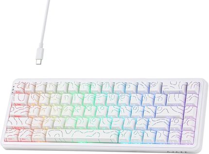 AK680 Max HE Kablolu Manyetik Switch Klavye - 8000Hz - 0.125Ms (AK680 Max HE - Beyaz Desenli)