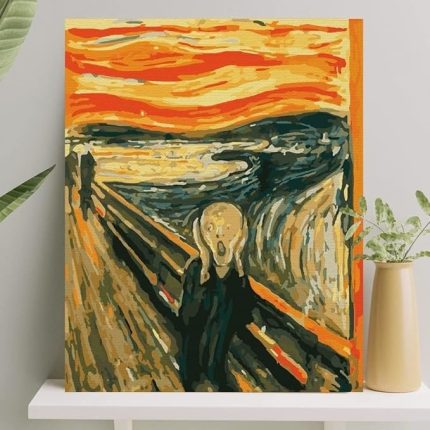 Hobi Sanat Sayılarla Boyama Tuval Seti Fırça Boya Dahil (Çıtalı) 40x50 CM - Çığlık