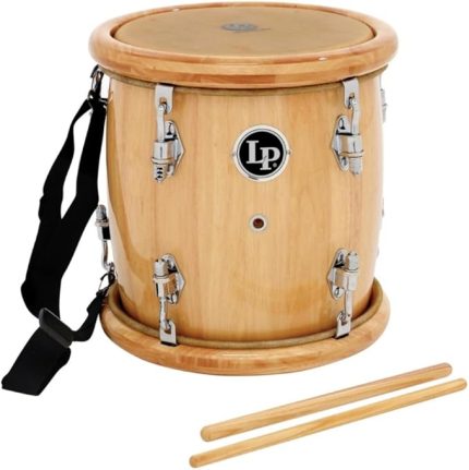 Latin Percussion LP271-WD Tambora Siam Oak 11 inç, doğal kürk, siyah naylon taşıma kayışı, akort anahtarı, akort yağı ve tokmak dahil