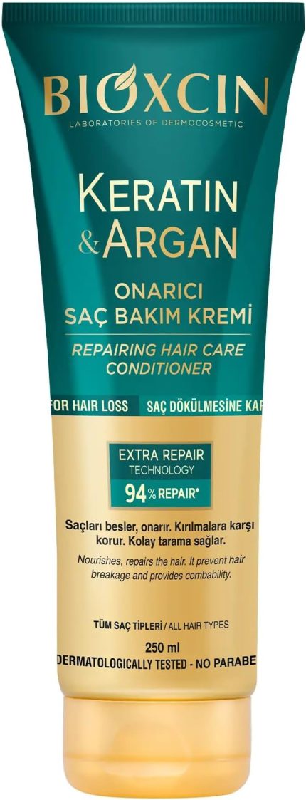 Keratin Argan Onarıcı Saç Bakım Kremi 250 ml Yıpranmış Ve Hasar Görmüş Saçlar