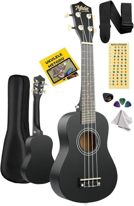 UKX-233BK Siyah Concert Ukulele (Askı Çanta Metod Pena)