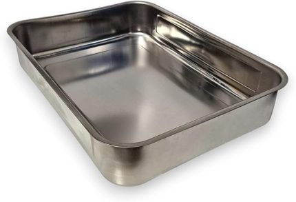 Tepsisi Yoğurt Mayalama Paslanmaz Çelik Çok Amaçlı Dikdörtgen Metal Tava Saklama Kabı (36,5x26,5x6,5 cm, 304 (18/10) Kalite, Makinede Yıkanabilir, Gıdaya Uygun, Kolay Temizlenebilir)