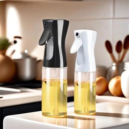 TOPTAN Sprey Yağdanlık Cam Şişe Yağ Püskürtücü Airfryer Kızartma Izgara Salata İçin Yağlık 225 ml Asorti