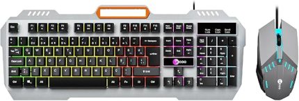 CM107 USB Kablolu Rainbow Aydınlatmalı, QWERTY Türkçe Dizilim Klavye, 1200DPI Optik Fare, Bilek Dinlendirme, Türkçe Q Oyuncu Klavye & Mouse Set Siyah