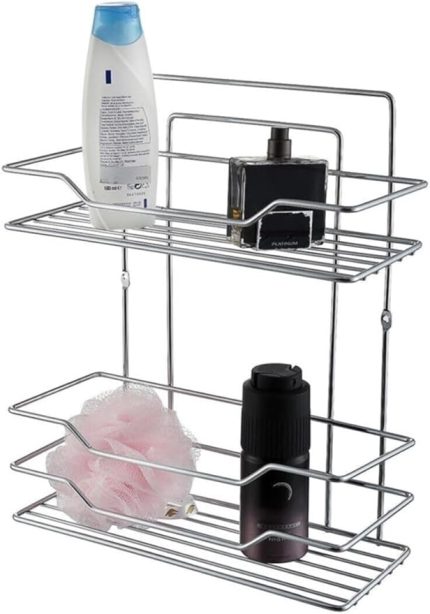 Raflı Krom Banyo Rafı Şampuanlık Sabunluk Banyo Düzenleyici