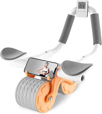 Karın Kası Göbek Eritici Abdominal Ab Roller Telefon Tutuculu Sayaçlı Turuncu