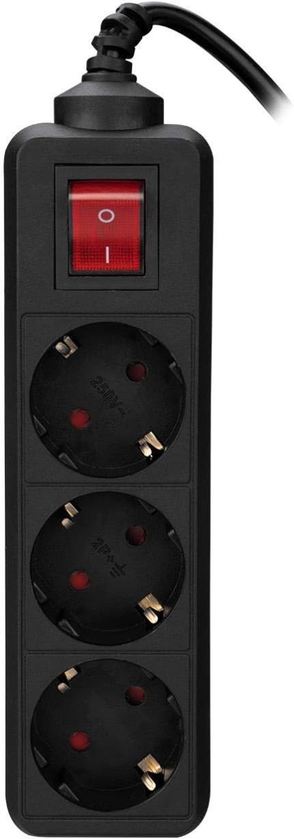 SPG3-X-3 1.5m 3Lü Akım Kor.Kutu Siyah Priz