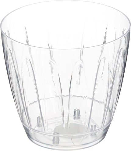 OR02 Şeffaf Orkide Saksısı Tabaklı 14,3cm, 1.5 Litre Şeffaf