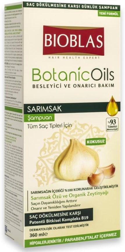Botanic Oils Saç Dökülmesine Karşı Sarımsak Özlü Şampuan (360 ml)